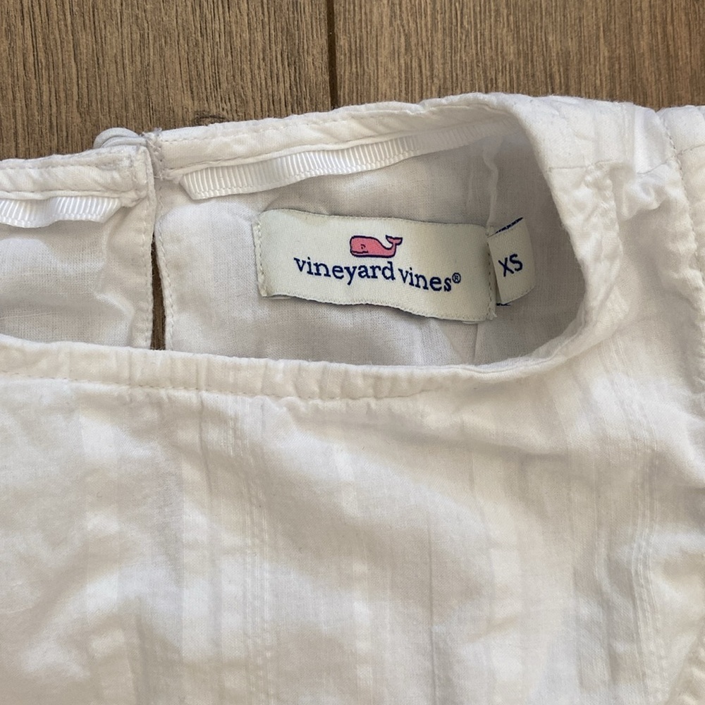 Vineyard Vines Girls' Smocked Waist Dress White size XS - Picture 2 of 9
